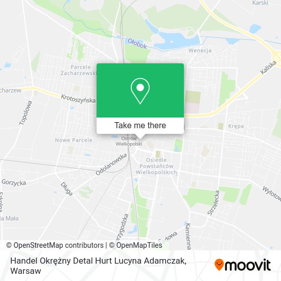 Handel Okrężny Detal Hurt Lucyna Adamczak map