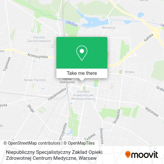 Niepubliczny Specjalistyczny Zakład Opieki Zdrowotnej Centrum Medyczne map