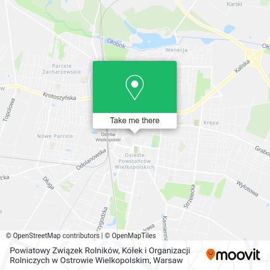 Powiatowy Związek Rolników, Kółek i Organizacji Rolniczych w Ostrowie Wielkopolskim map