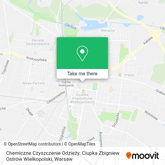 Chemiczne Czyszczenie Odzieży. Ciupka Zbigniew Ostrów Wielkopolski map