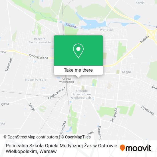 Policealna Szkoła Opieki Medycznej Żak w Ostrowie Wielkopolskim map