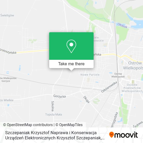 Szczepaniak Krzysztof Naprawa i Konserwacja Urządzeń Elektronicznych Krzysztof Szczepaniak map