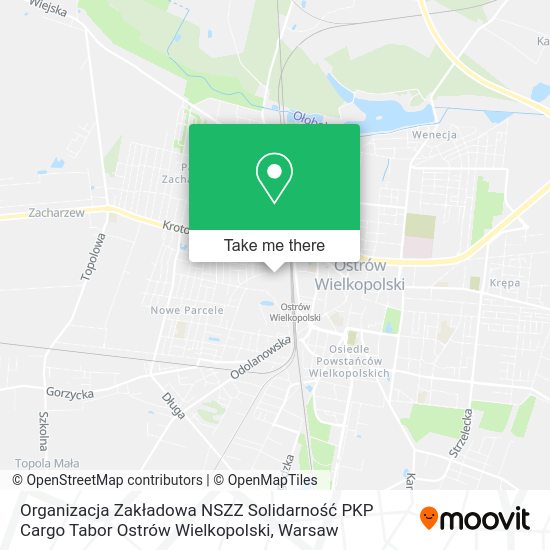 Organizacja Zakładowa NSZZ Solidarność PKP Cargo Tabor Ostrów Wielkopolski map