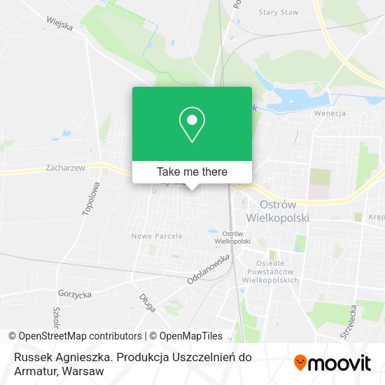 Russek Agnieszka. Produkcja Uszczelnień do Armatur map