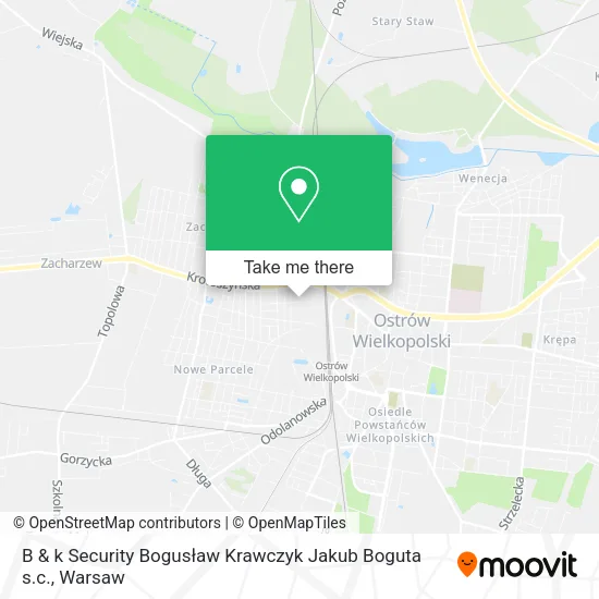 Карта B & k Security Bogusław Krawczyk Jakub Boguta s.c.