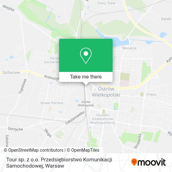 Карта Tour sp. z o.o. Przedsiębiorstwo Komunikacji Samochodowej