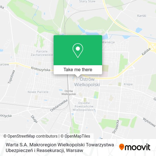 Warta S.A. Makroregion Wielkopolski Towarzystwa Ubezpieczeń i Reasekuracji map