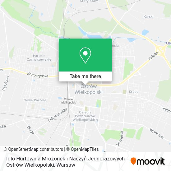 Iglo Hurtownia Mrożonek i Naczyń Jednorazowych Ostrów Wielkopolski map