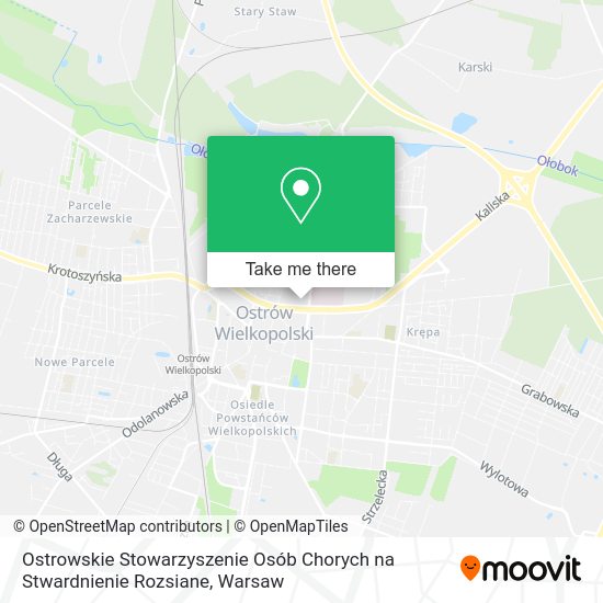 Ostrowskie Stowarzyszenie Osób Chorych na Stwardnienie Rozsiane map