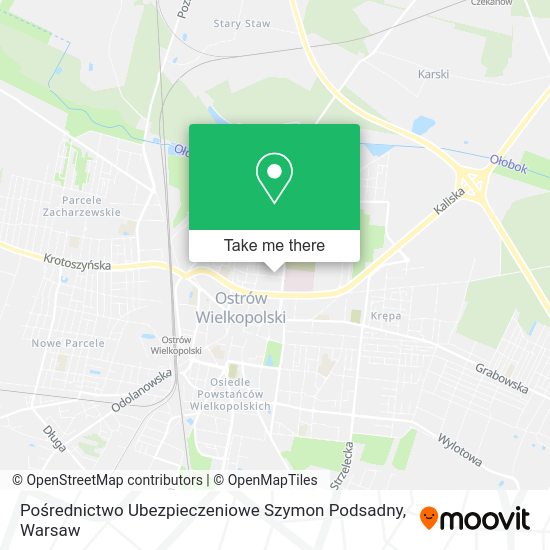 Pośrednictwo Ubezpieczeniowe Szymon Podsadny map