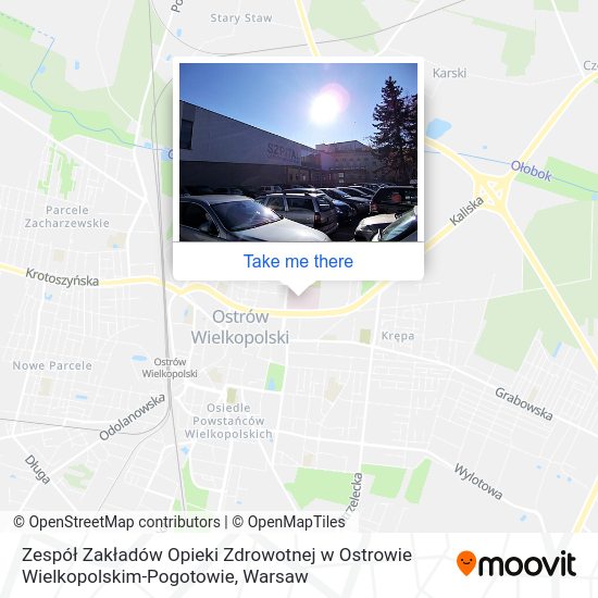 Zespół Zakładów Opieki Zdrowotnej w Ostrowie Wielkopolskim-Pogotowie map