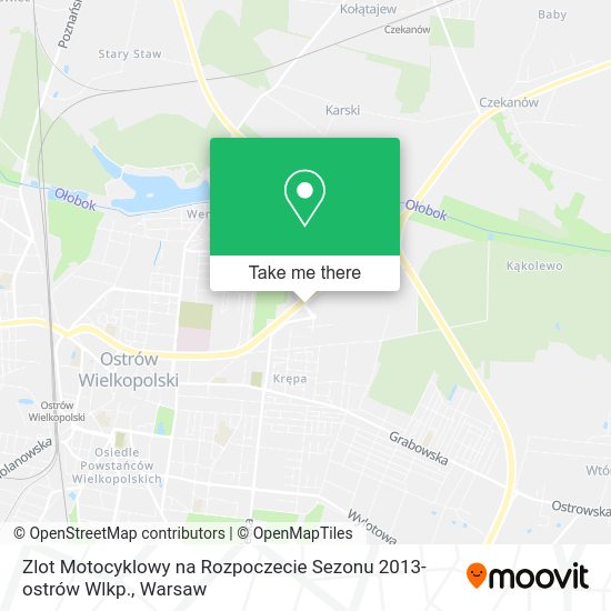 Zlot Motocyklowy na Rozpoczecie Sezonu 2013-ostrów Wlkp. map