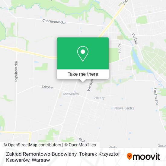 Zakład Remontowo-Budowlany. Tokarek Krzysztof Ksawerów map