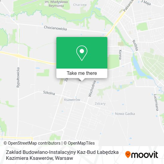 Zakład Budowlano-Instalacyjny Kaz-Bud Łabędzka Kazimiera Ksawerów map