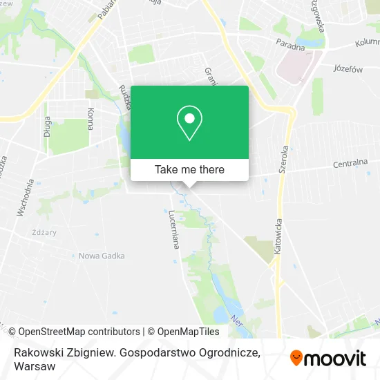 Карта Rakowski Zbigniew. Gospodarstwo Ogrodnicze