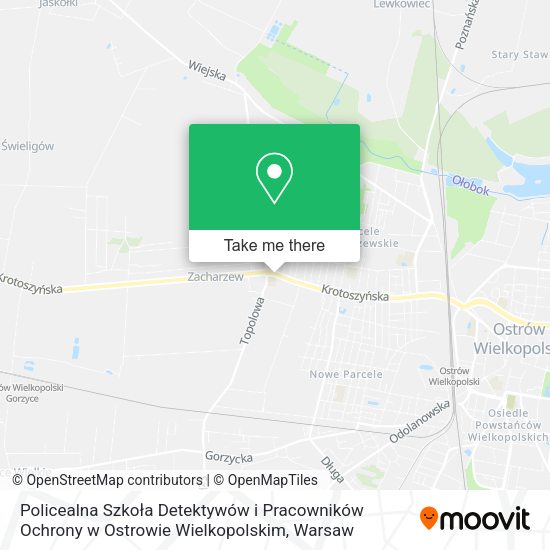 Policealna Szkoła Detektywów i Pracowników Ochrony w Ostrowie Wielkopolskim map