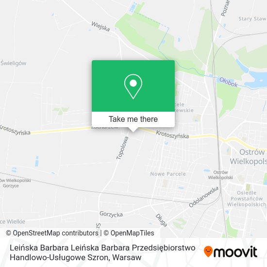 Leińska Barbara Leińska Barbara Przedsiębiorstwo Handlowo-Usługowe Szron map