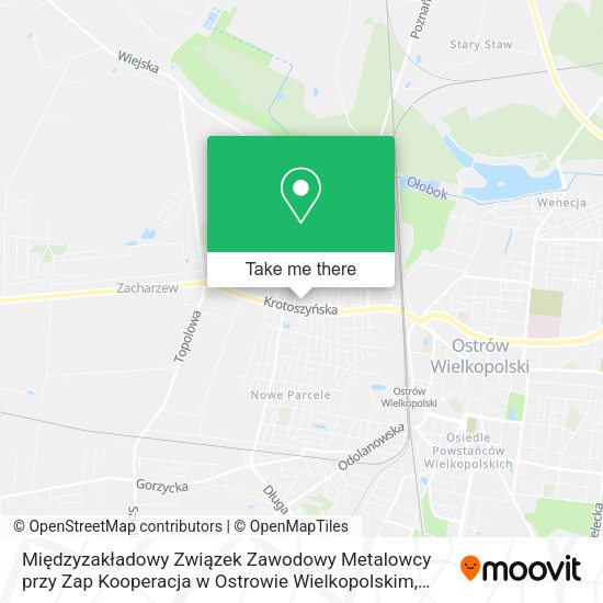 Międzyzakładowy Związek Zawodowy Metalowcy przy Zap Kooperacja w Ostrowie Wielkopolskim map