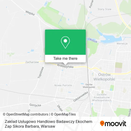 Карта Zakład Usługowo Handlowo Badawczy Ekochem Zap Sikora Barbara