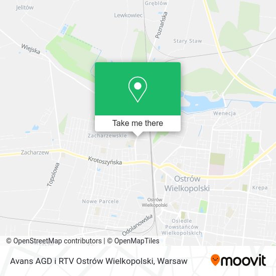 Avans AGD i RTV Ostrów Wielkopolski map