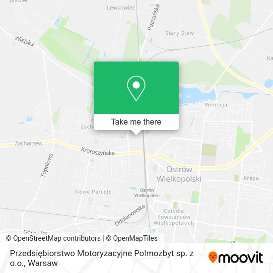 Карта Przedsiębiorstwo Motoryzacyjne Polmozbyt sp. z o.o.