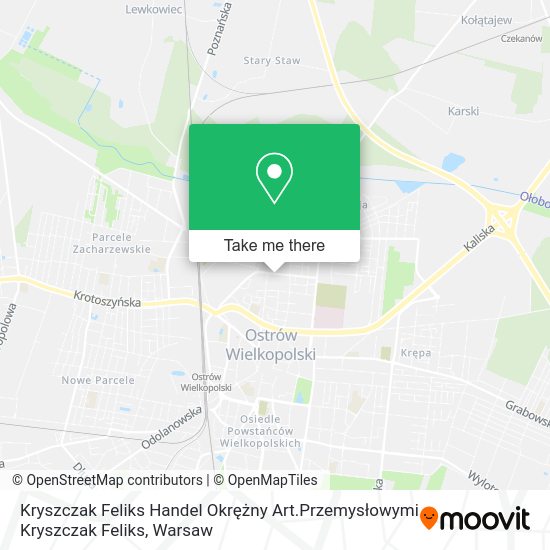 Kryszczak Feliks Handel Okrężny Art.Przemysłowymi Kryszczak Feliks map