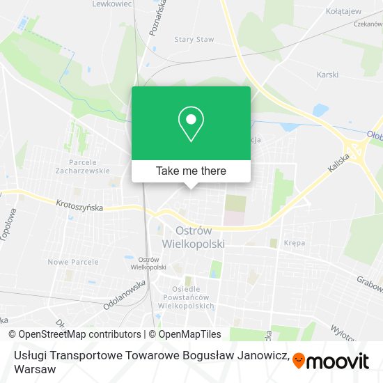 Usługi Transportowe Towarowe Bogusław Janowicz map