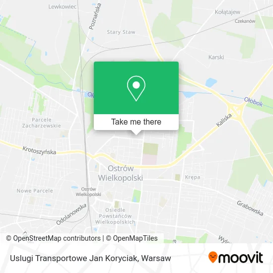 Карта Uslugi Transportowe Jan Koryciak