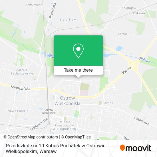 Карта Przedszkole nr 10 Kubuś Puchatek w Ostrowie Wielkopolskim