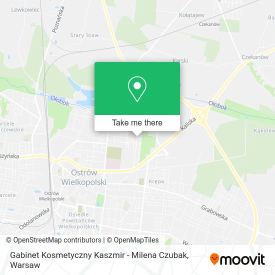 Gabinet Kosmetyczny Kaszmir - Milena Czubak map