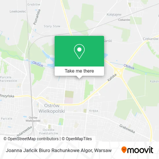 Карта Joanna Jańcik Biuro Rachunkowe Algor