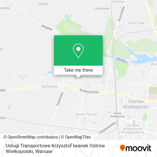 Usługi Transportowe Krzysztof Iwanek Ostrów Wielkopolski map