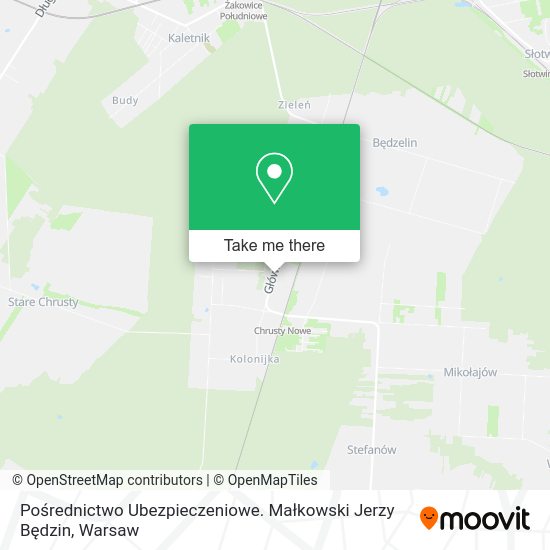 Pośrednictwo Ubezpieczeniowe. Małkowski Jerzy Będzin map