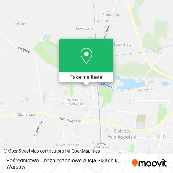 Карта Pośrednictwo Ubezpieczeniowe Alicja Składnik