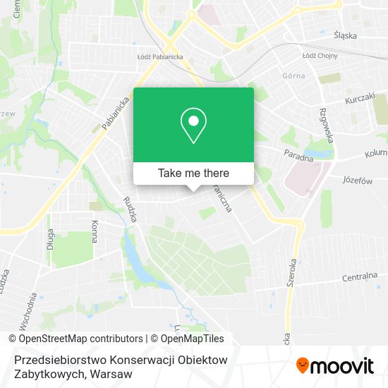 Przedsiebiorstwo Konserwacji Obiektow Zabytkowych map