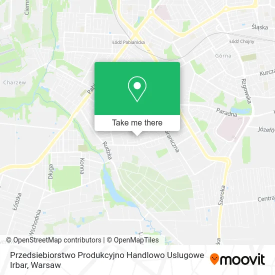 Карта Przedsiebiorstwo Produkcyjno Handlowo Uslugowe Irbar