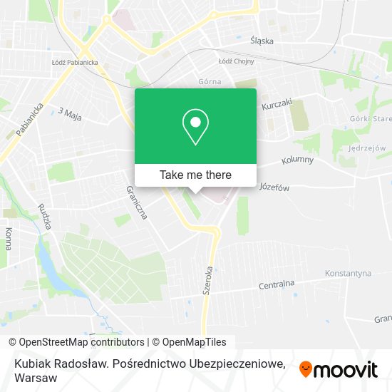 Kubiak Radosław. Pośrednictwo Ubezpieczeniowe map