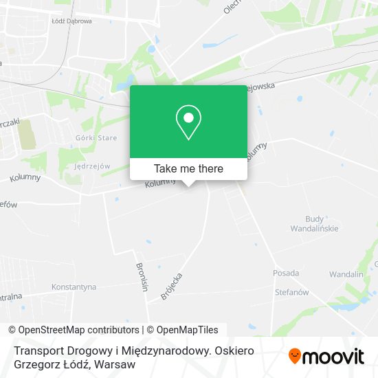 Transport Drogowy i Międzynarodowy. Oskiero Grzegorz Łódź map