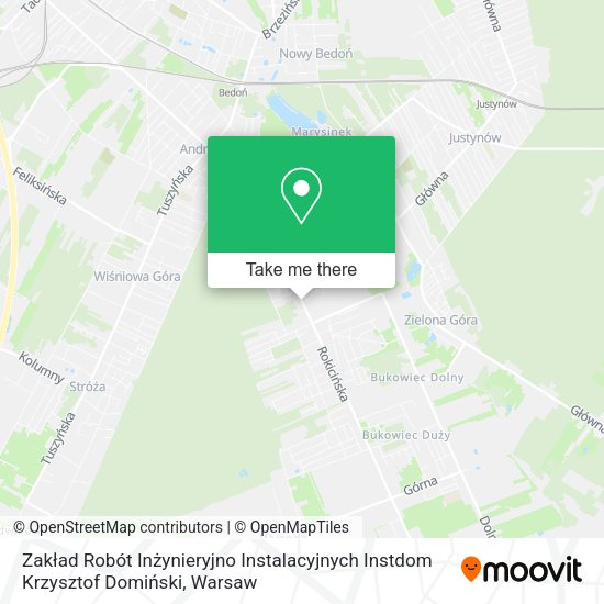 Zakład Robót Inżynieryjno Instalacyjnych Instdom Krzysztof Domiński map