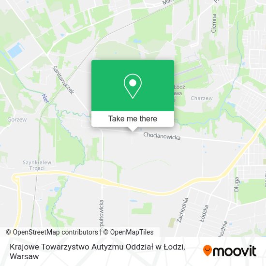 Krajowe Towarzystwo Autyzmu Oddział w Łodzi map