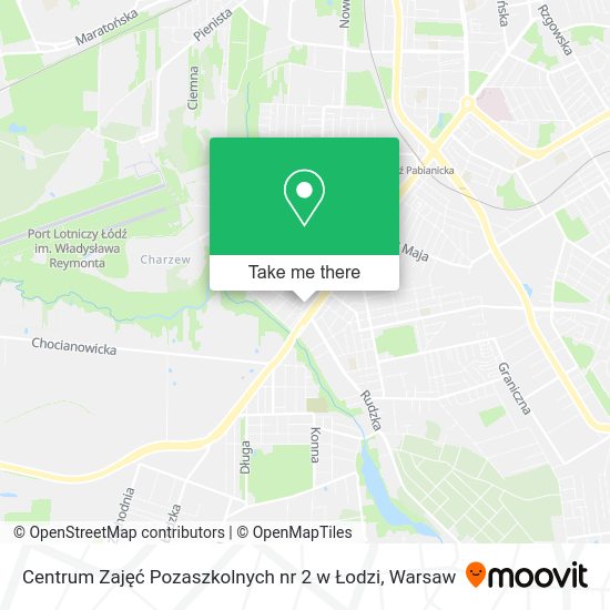 Centrum Zajęć Pozaszkolnych nr 2 w Łodzi map