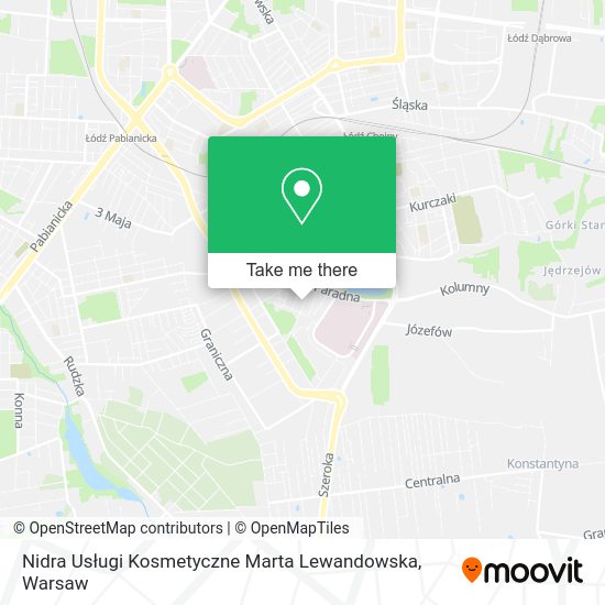 Nidra Usługi Kosmetyczne Marta Lewandowska map