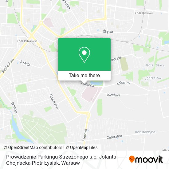 Prowadzenie Parkingu Strzeżonego s.c. Jolanta Chojnacka Piotr Łysiak map