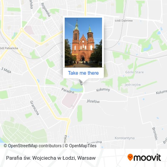 Parafia św. Wojciecha w Łodzi map