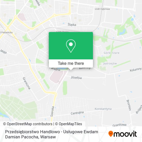 Przedsiębiorstwo Handlowo - Usługowe Ewdam Damian Pacocha map