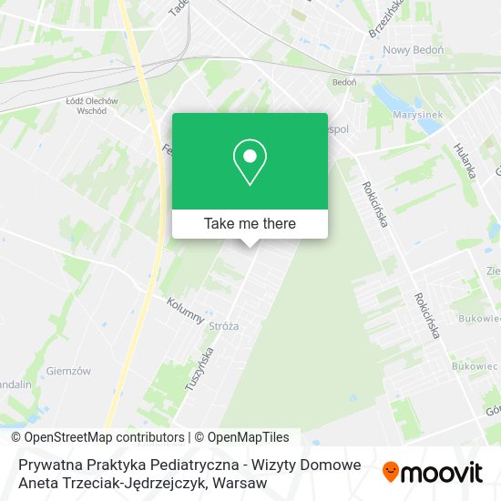 Prywatna Praktyka Pediatryczna - Wizyty Domowe Aneta Trzeciak-Jędrzejczyk map