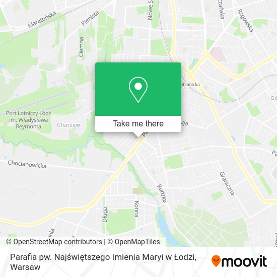 Parafia pw. Najświętszego Imienia Maryi w Łodzi map