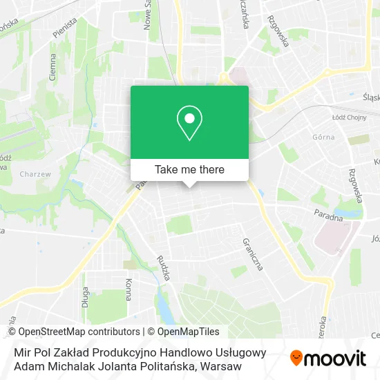 Mir Pol Zakład Produkcyjno Handlowo Usługowy Adam Michalak Jolanta Politańska map