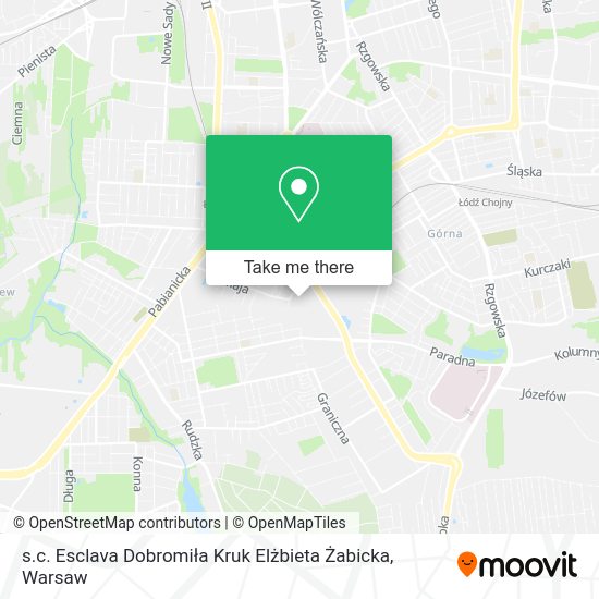 s.c. Esclava Dobromiła Kruk Elżbieta Żabicka map