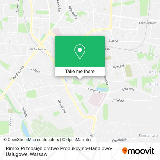 Rimex Przedsiębiorstwo Produkcyjno-Handlowo-Usługowe map